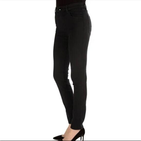 J Brand Women Ruby 30 high rise Cigarette Leg Jean in Vanity black wash - Picture 2 of 15